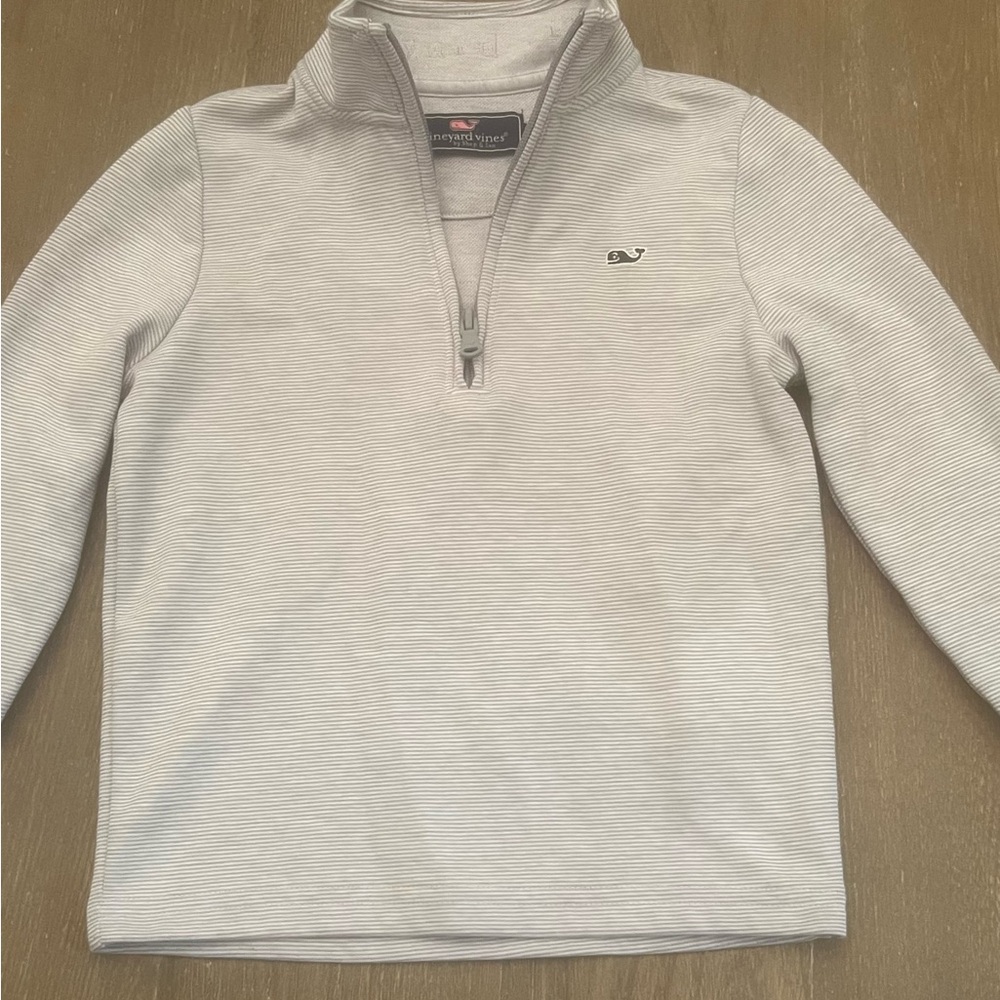 Vineyard Vines Gray Zip Up Sweater Cozy Knit Style